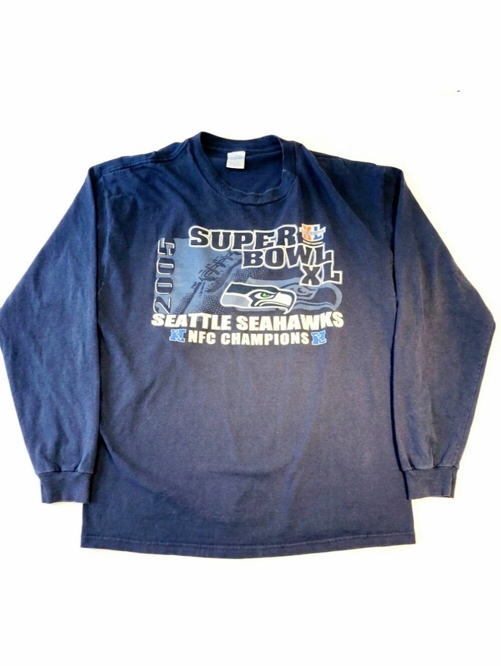 Vintage 2005 Seattle Seahawks Super Bowl XL NFC Champions Shirt Long Sleeve